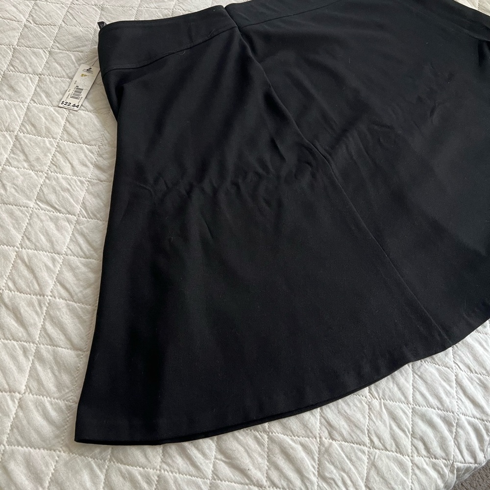 Black flare skirt